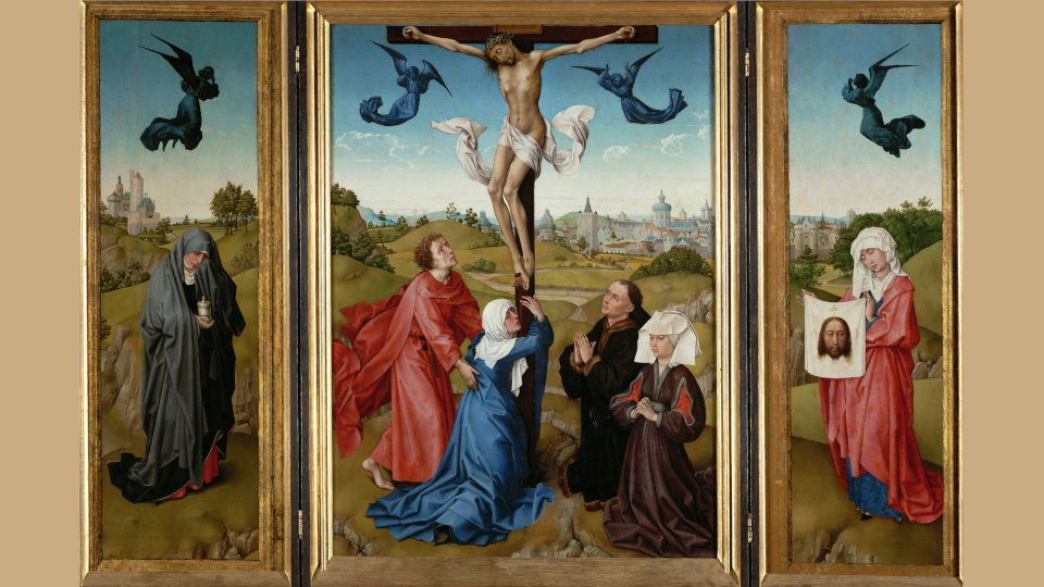 Christ on the Cross with Mary and St John (Rogier van der Weyden